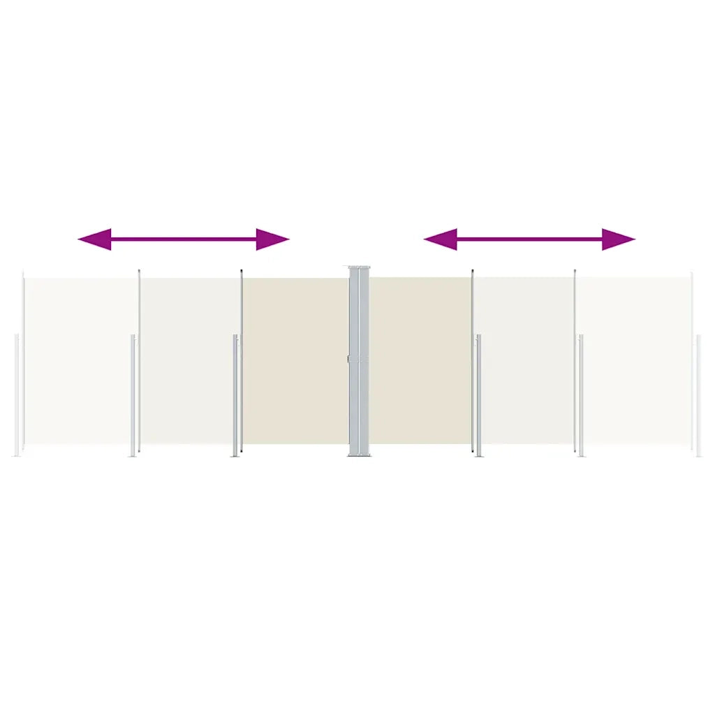 Tenda da Sole Laterale Retrattile-Tenda parasole per balcone per giardino Crema 180x600 cm 243341