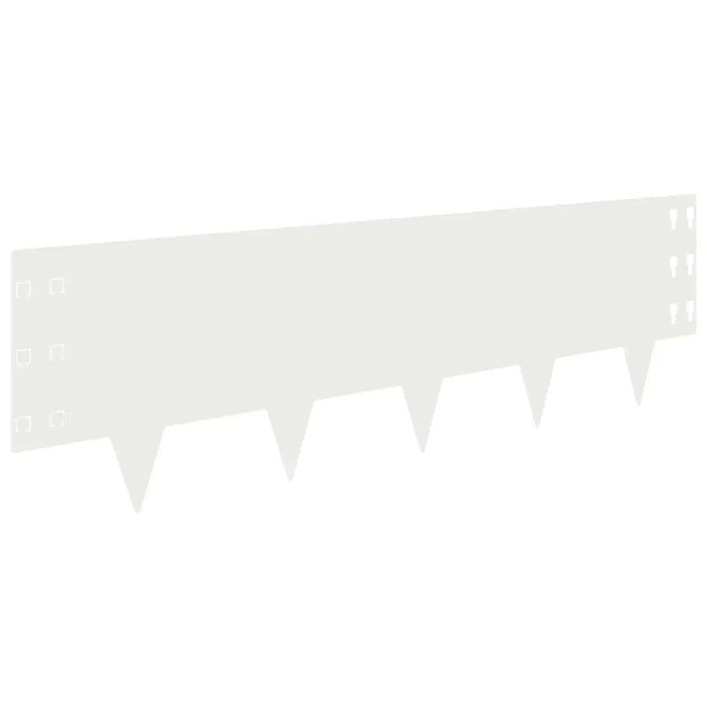 Bordura per Prato 20 pcs 100 x 30 cm Acciaio Bianco 8008627