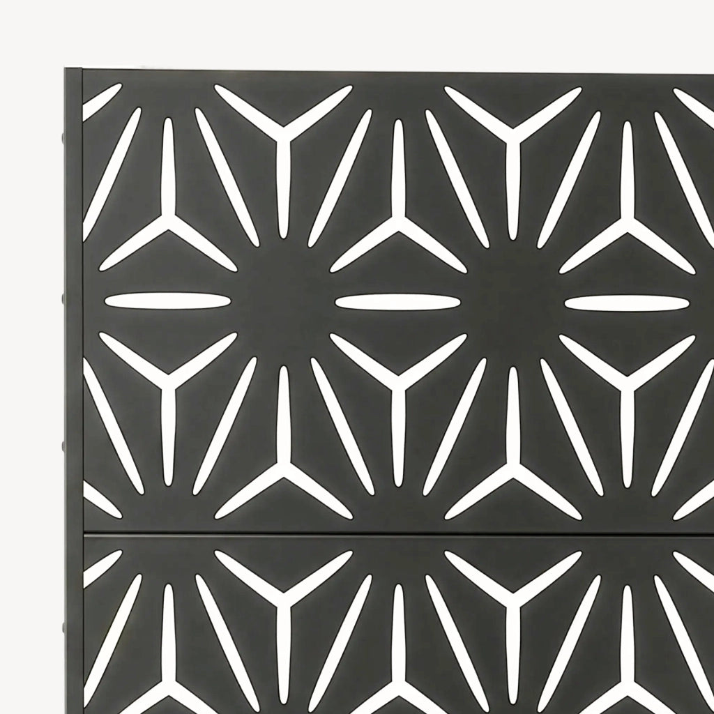 Pannello Divisorio Kilsturd in Acciaio Zincato con Motivo Decorativo 180x120 cm - Antracite casa.pro
