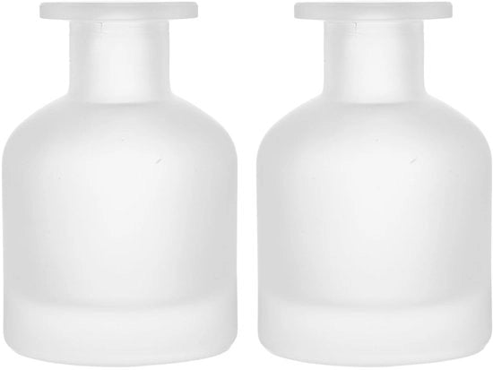 Diffusori da Aromaterapia in Vetro 2 pezzi - Contenitori Navicellabili per Diffusione di Oli Essenziali - Design Cilindrico - 150 ml - Elegantemente Robusto - Diffusore di Oli Essenziali