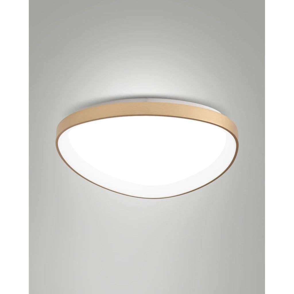 Quirk Plafon. Led Ottone Satin.D.600