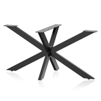 Telaio tavolo a gambe incrociate in acciaio 71x78x150cm nero struttura tavolo a ragno