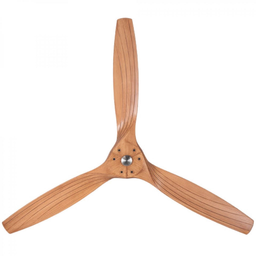 Vam Ventilatore da soffitto OUTDOOR a risparmio energetico nichel pale ABS effetto acero 153 cm telecomando 5 velocitÃ