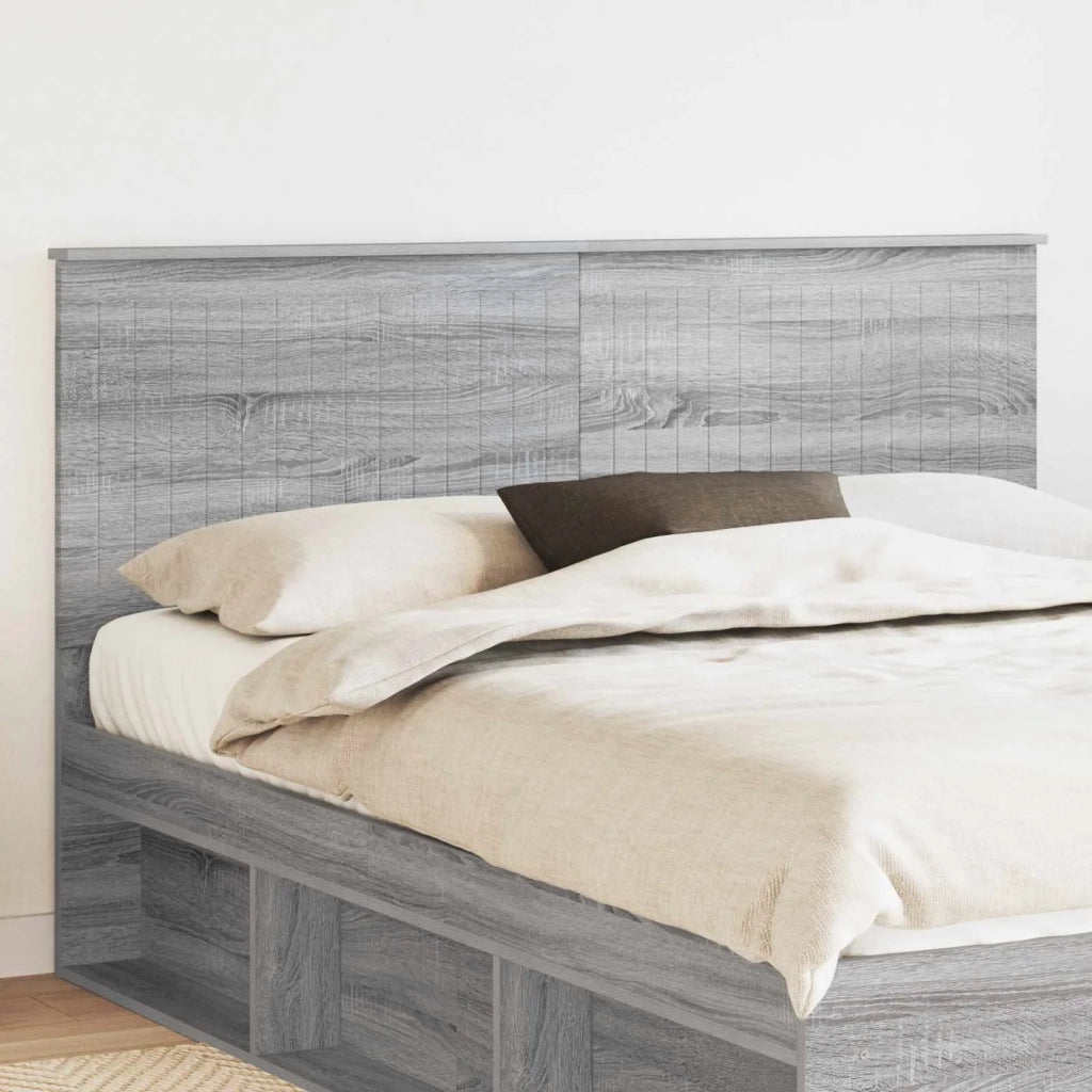 Testiera | Testata con Testiera | Testata Grigio Sonoma 160 cm Legno multistrato