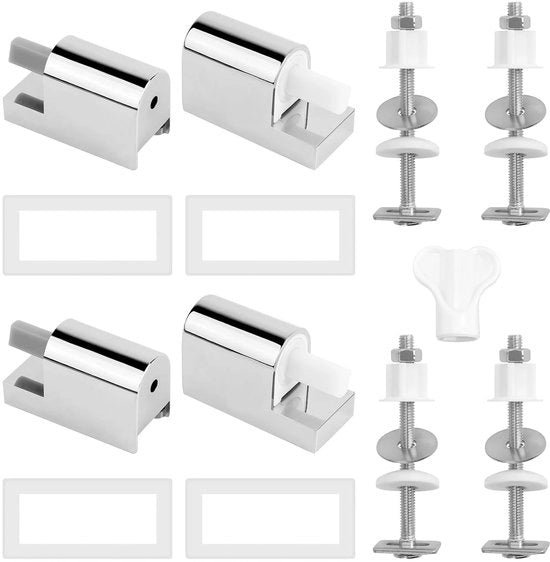 Serrature di fissaggio universali per toilette - Kit di sostituzione - 2 pezzi - ABS
