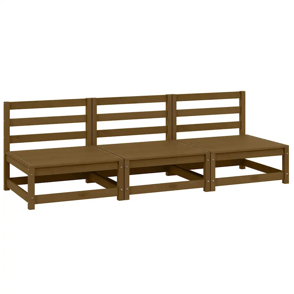 Divani Centrali da Giardino 2pz Ambra in Legno Massello di Pino 805688