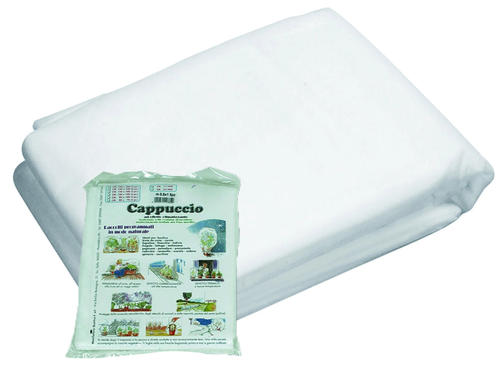 TELO DI PROTEZIONE CAPPUCCIO ANTIGELO A SACCO IN TNT cm. 70x80  pz. 5