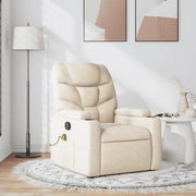 Poltrona Massaggiante Reclinabile Crema in Tessutocod mxl 131882