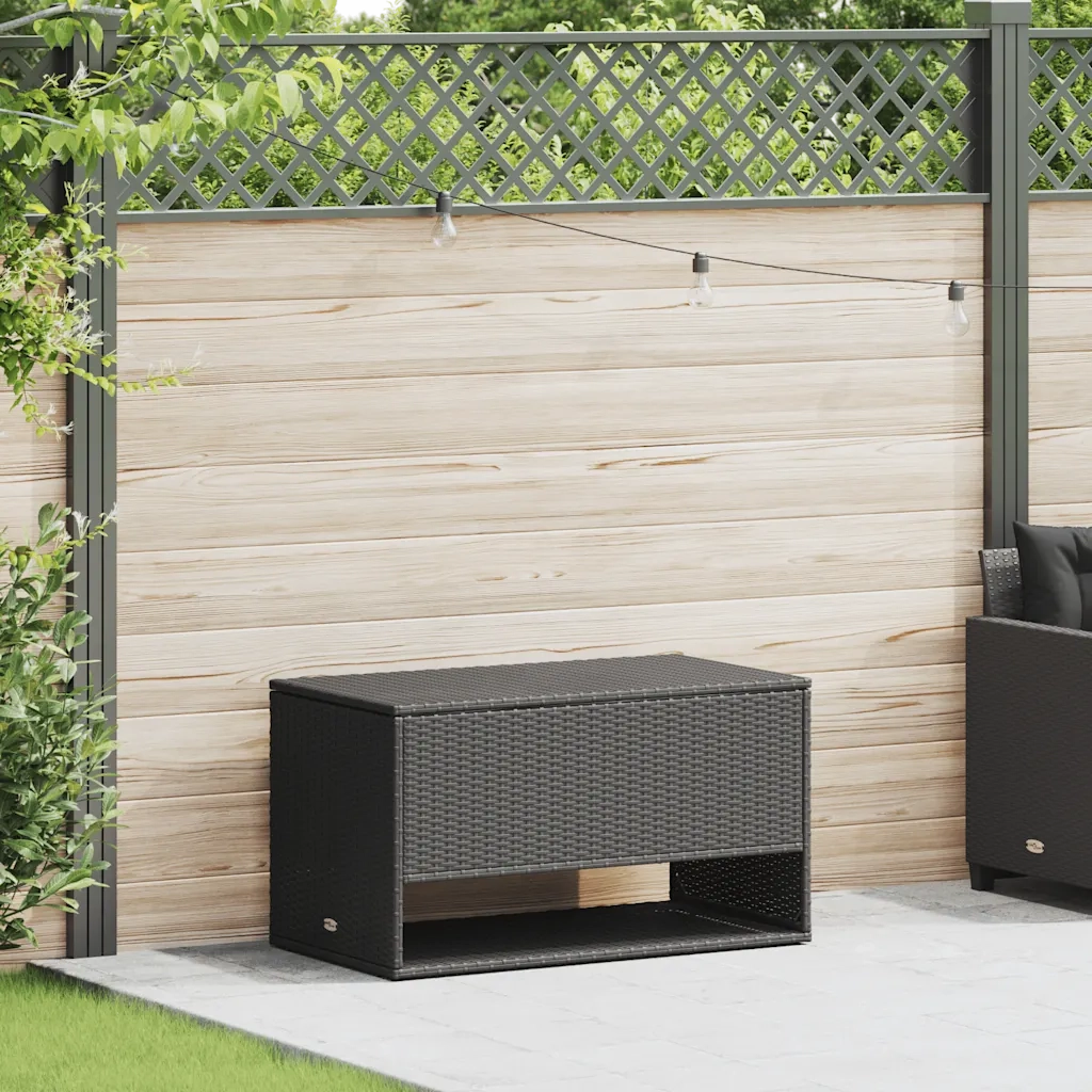 Scatola per Cuscini da Esterno Nero 100x55x55,5 cm Polyrattan CFW8132185