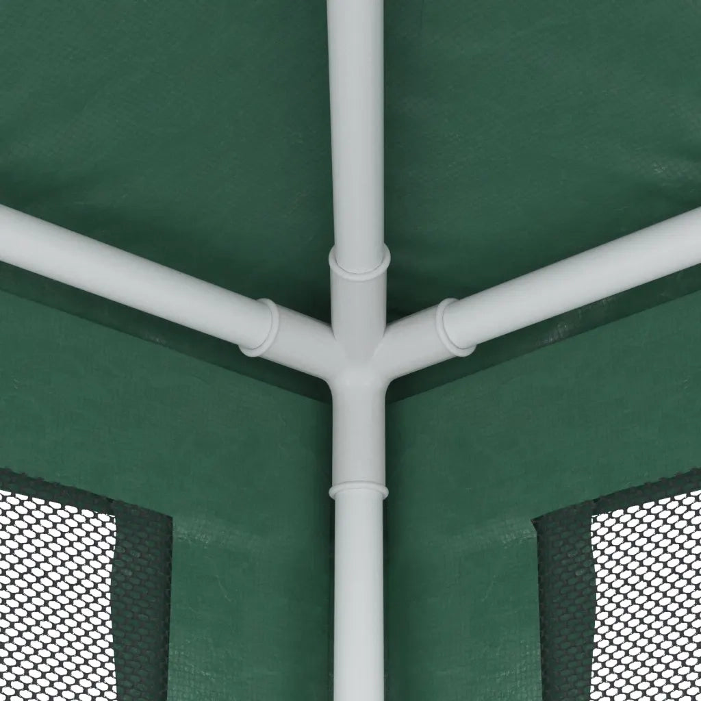 Tenda per Feste con 4 Pareti Laterali in Rete Verde 3x3 m HDPE