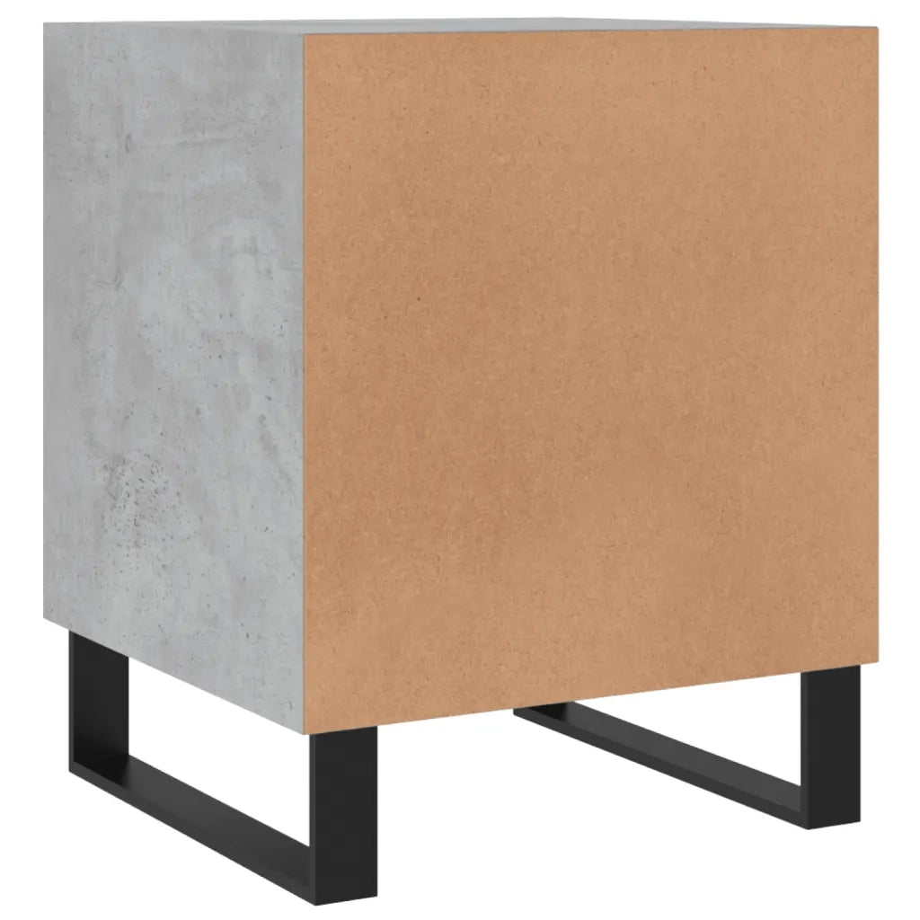 Comodini 2 pz-Set di 2 Tavolino da notte Grigio Cemento 40x40x50 cm in Legno Multistrato 100735