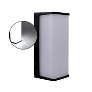 APPLIQUE DA ESTERNO A LED RETTANGOLARE DA PARETE IN PVC NERO LUCE FREDDA 6500K - ILLUMINAZIONE AD ALTA EFFICIENZA ENERGETICA