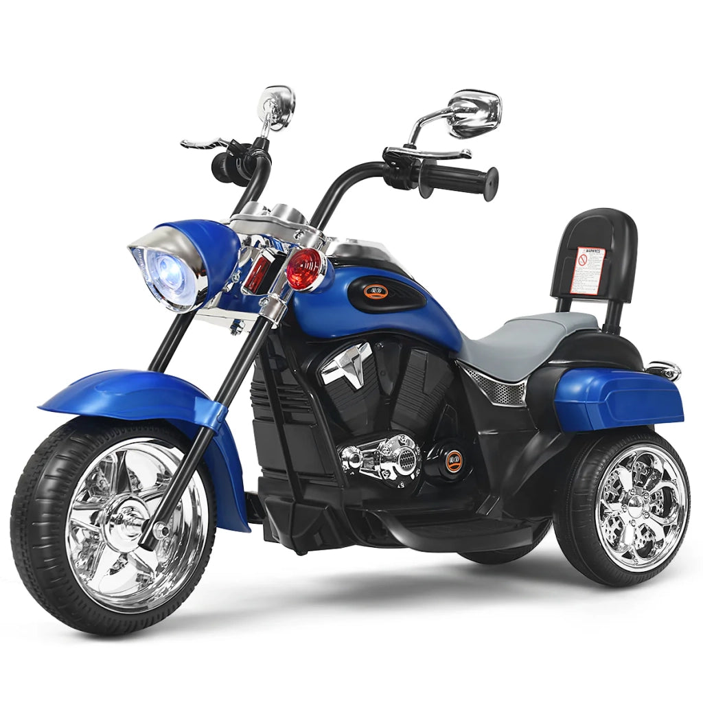 Moto elettrica per bambini 91 x 48 x 64 cm avanti/indietro stile chopper blu PP 20_0020866