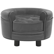 Divano per Cani Grigio 48x48x32 cm in Peluche e Similpelle CFW2662364
