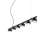 Sospensione Industrial-Minimal Minor Metallo Nero 6 Luci Gx53 9W 3000K
