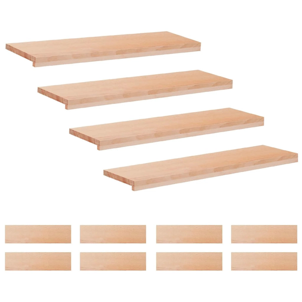 Tappeti per scale 12 pz 90 x 25 x 2 cm Naturale 3446330