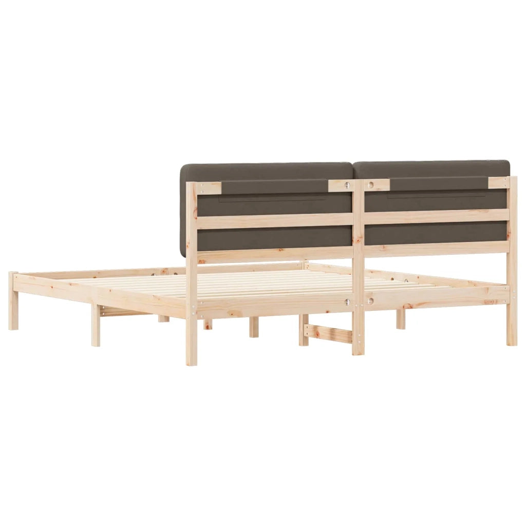 Letto con Testiera Rivestita Talpa 180 x 200 cm Pino massello 877892