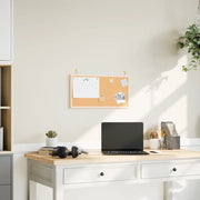 vidaXL Tavola in Sughero con Cornice Legno Massello di Pino 60x30 cm