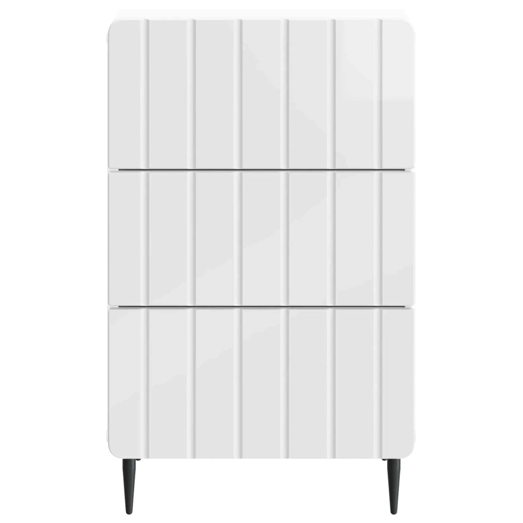 Armadio da Notte con cassetto Bianco Lucido 43x 41 x 68 cm
