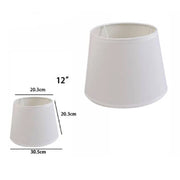 Trade Shop - Paralume Conico Cilindro Cappello Ricambio Per Lampada E Applique In Tessuto Tnt - Bianco   -12"   -