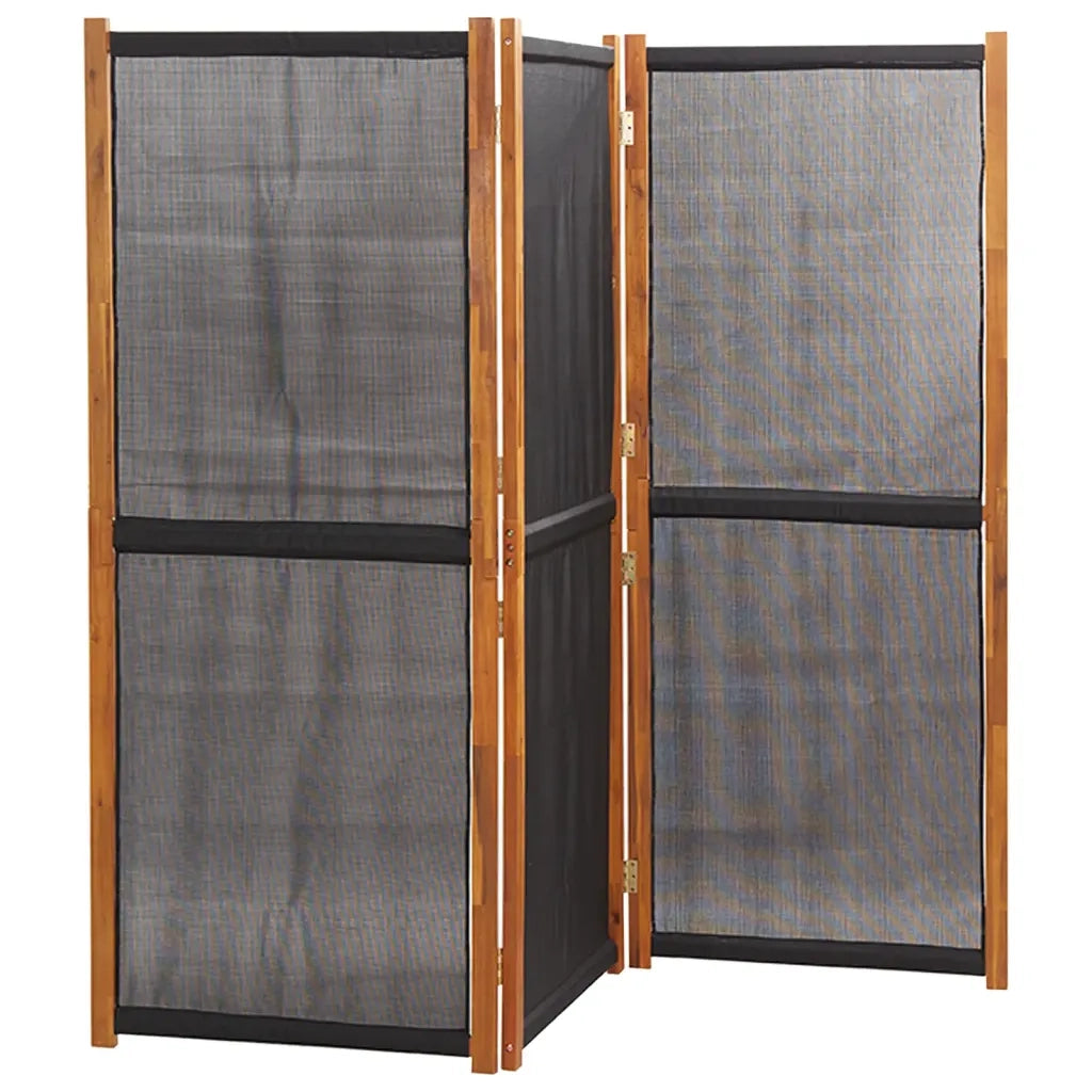 Paravento a 3 Pannelli Nero 210x180 cm 319179
