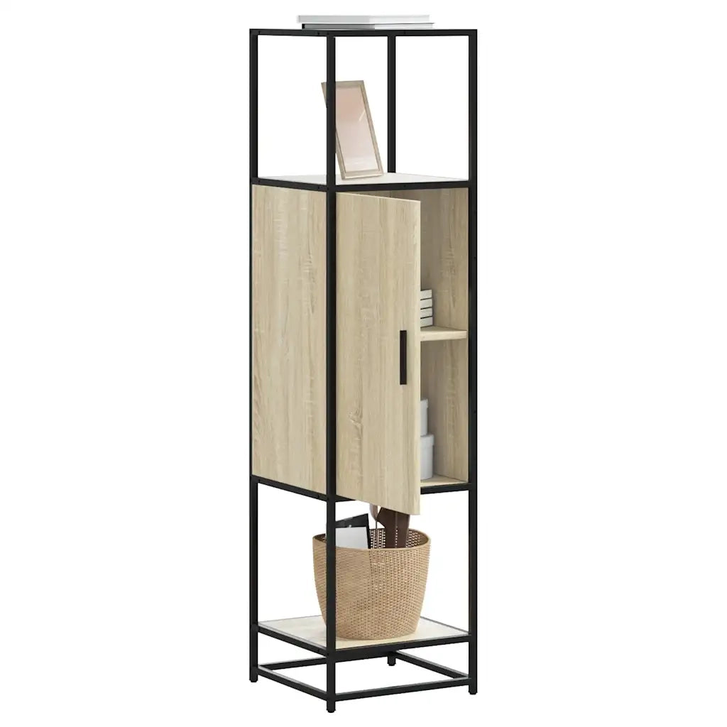 Credenza Rovere Sonoma 35,5x35x139 cm Legno Multistrato Metallo 849035