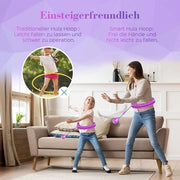 Fitness per adulti e principianti - Hoola hoop per dimagrire e fitness - Bende di fitness con LED e contapassi - 24 pezzi da montare e smontare
