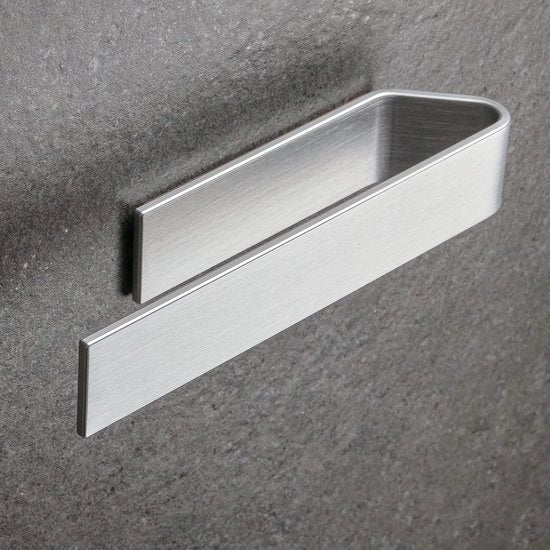 Houder di carta igienica adesiva (38cm, Nero) – Senza fori, Ideale per bagno e cucina
