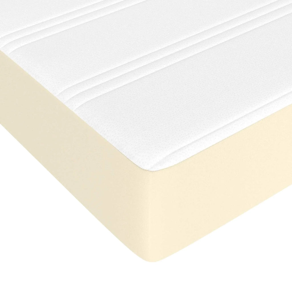 Materasso a Molle Insacchettate Rigidità Media Crema 180x200x20 cm in Similpelle 347844