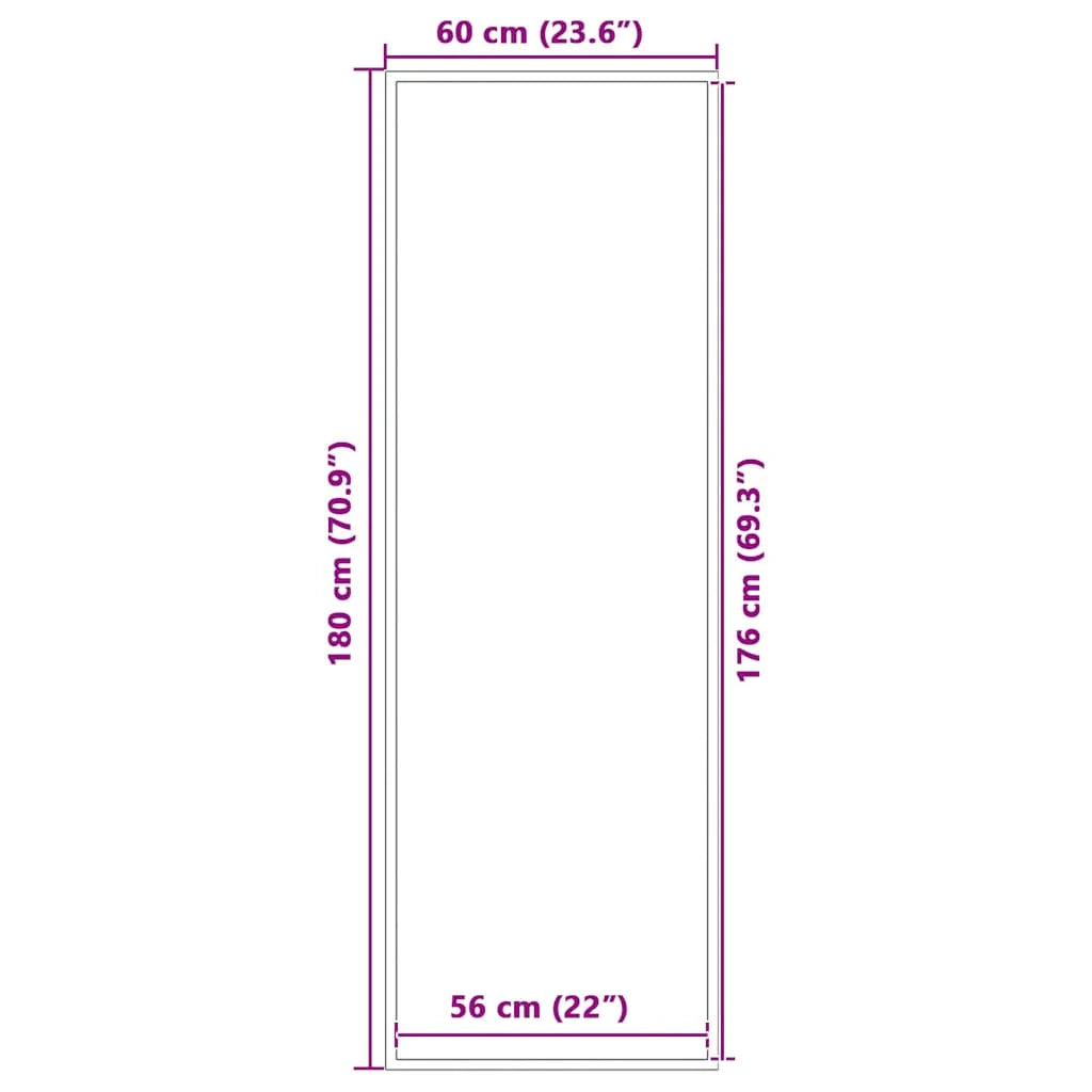 Zerbino resistente 60 x 180 cm design antiscivolo uso interno/esterno in PP antracite 02_0058161