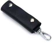 Set di chiavi unico, cinturino in pelle, borsa da chiavi portatile con gancio per chiavi, organizzatore di serrature con chiusura a pressione, custodia in pelle per chiavi universale