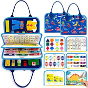 Pannello di Attività per Bambini - Giochi Educativi - Sensoriali - Motori - Per Casa e Viaggio - Regalo per Bambini - Dalla Età di 1 Anno - Blu