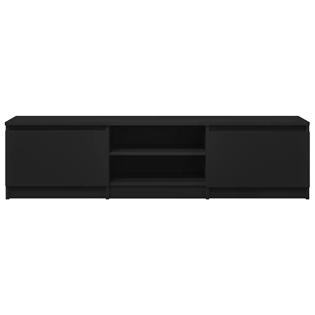 Mobile Porta TV-Credenza TV Nero 140x40x35,5 cm in Legno Multistrato