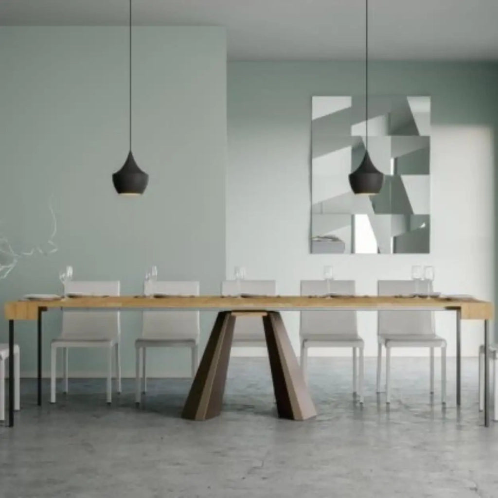 Consolle allungabile 90x40/300 cm Diamante quercia natura telaio orso