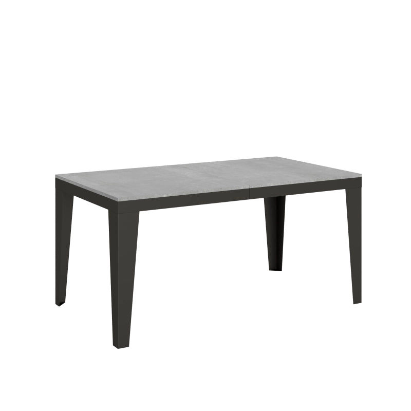Tavolo allungabile 90x160/264 cm Flame Evolution telaio Antracite - Cemento