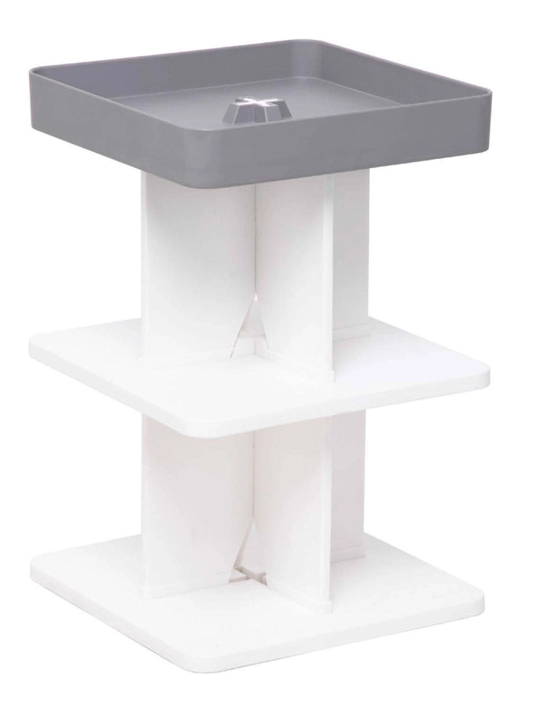 Tavolino Moderno 40x40x60,5 cm in Polipropilene Rigido Grigio