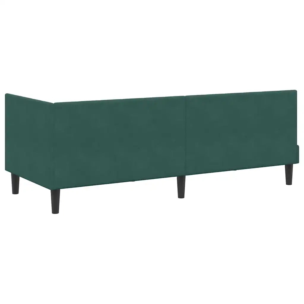 Cornice del letto ad angolo Verde Scuro 80 cm x 200 cm Velluto 42016330