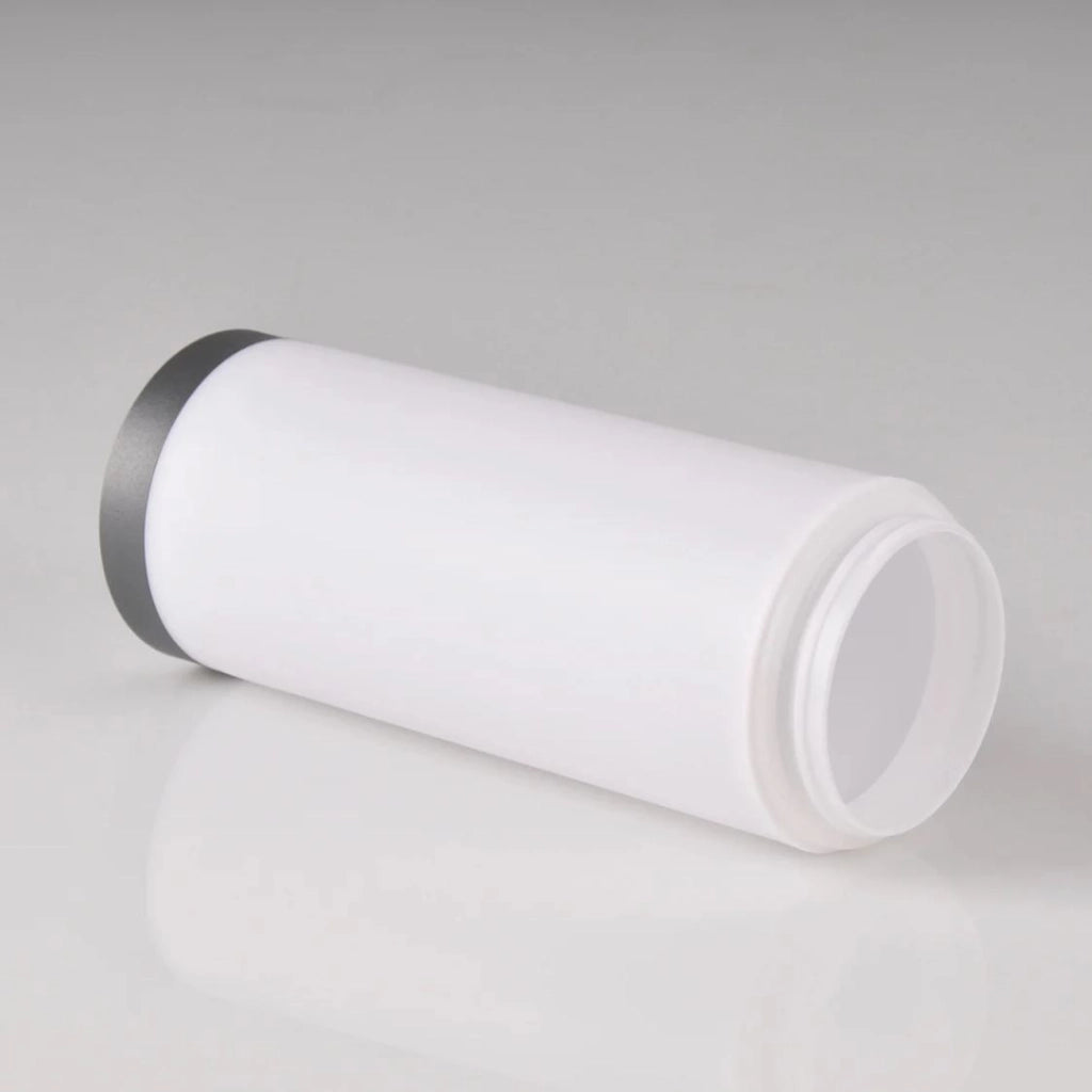 Paralume giardino bianco tubo 7,5 cm anello grigio
