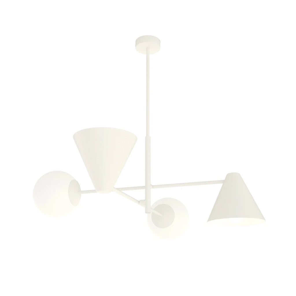 Plafoniera Moderna Industrial Njord 4 Luci Bianco