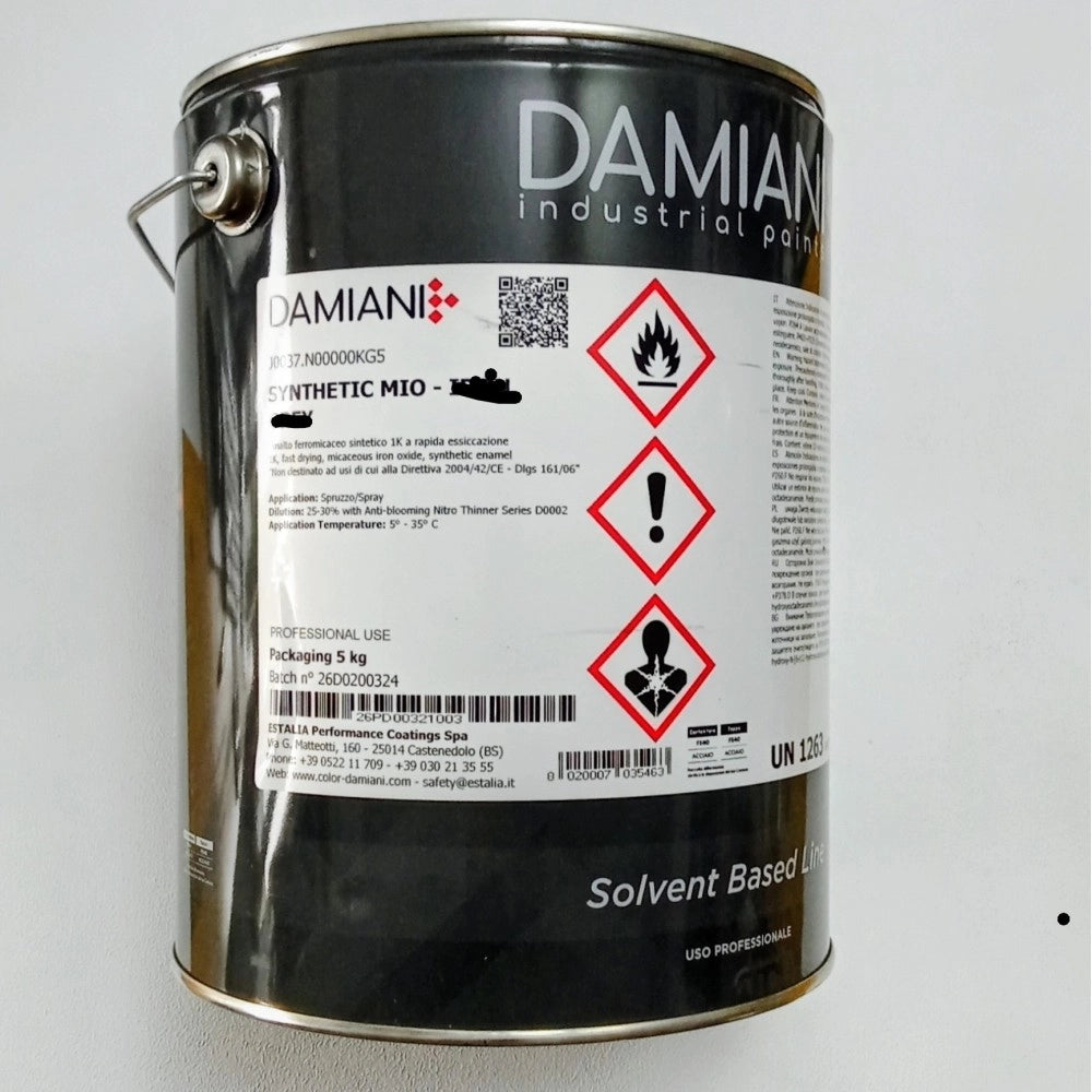 Damiani 5kg netto fondo protettivo antiruggine per ferro, colori bianco - ral 9003