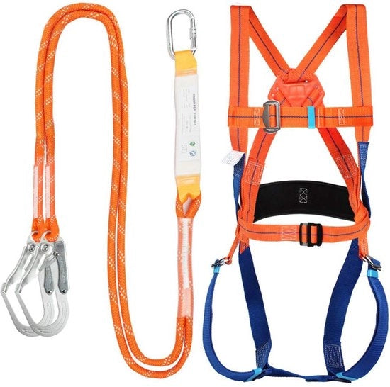Harnas di Sicurezza per il Lavoro su Tetti - Kit di Protezione contro Cadute con contenuto HTML.