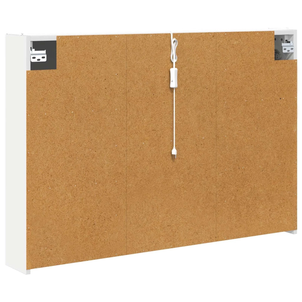 Mobiletto per specchio da bagno Bianco 103,5 x 15,5 x 70 cm