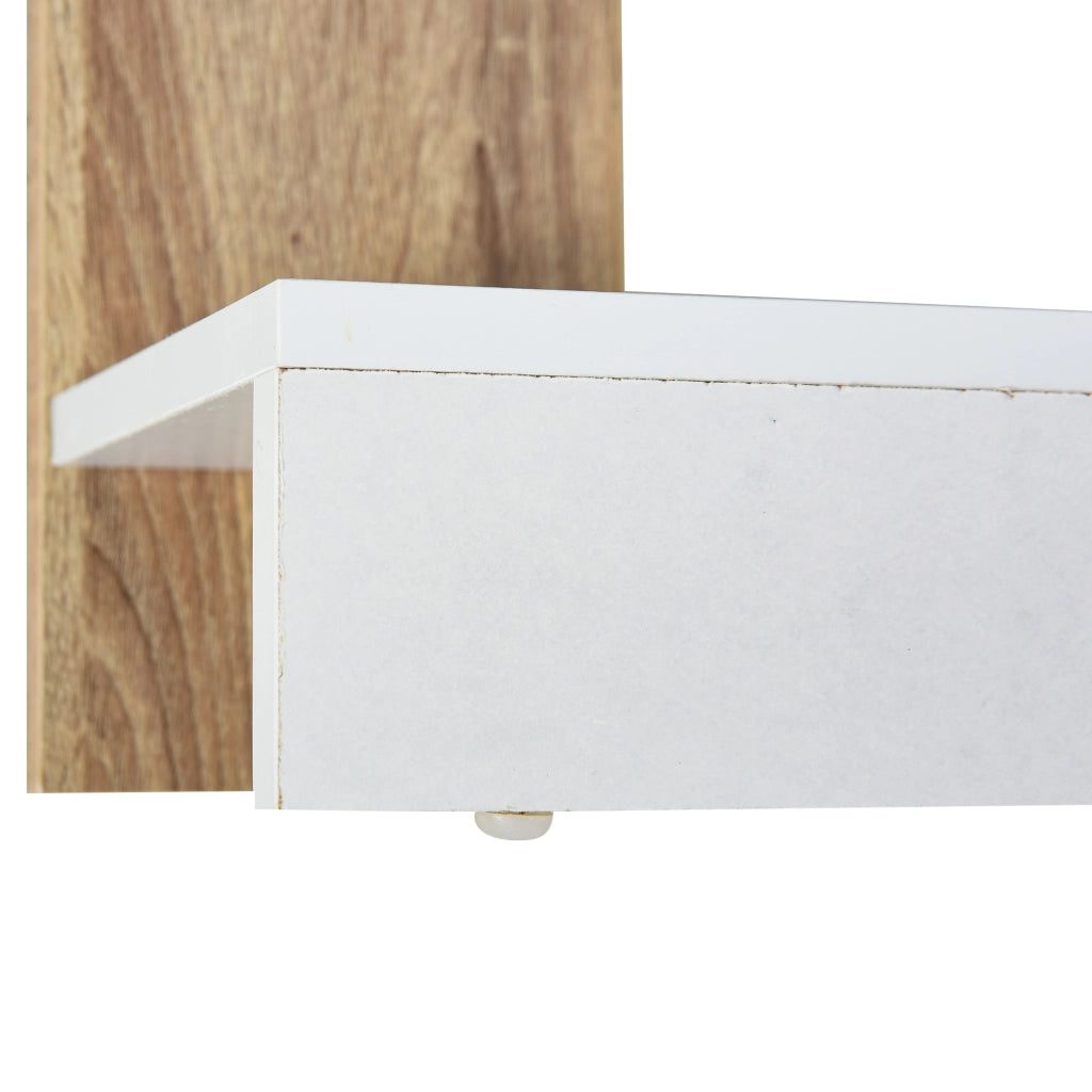 Libreria a 5 Ripiani in Legno ¨C Zephmum ¨C Rovere e Bianco 45x21x170 cm
