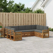 Set divano sezionale con cuscino 7 pcs Naturale e Antracite