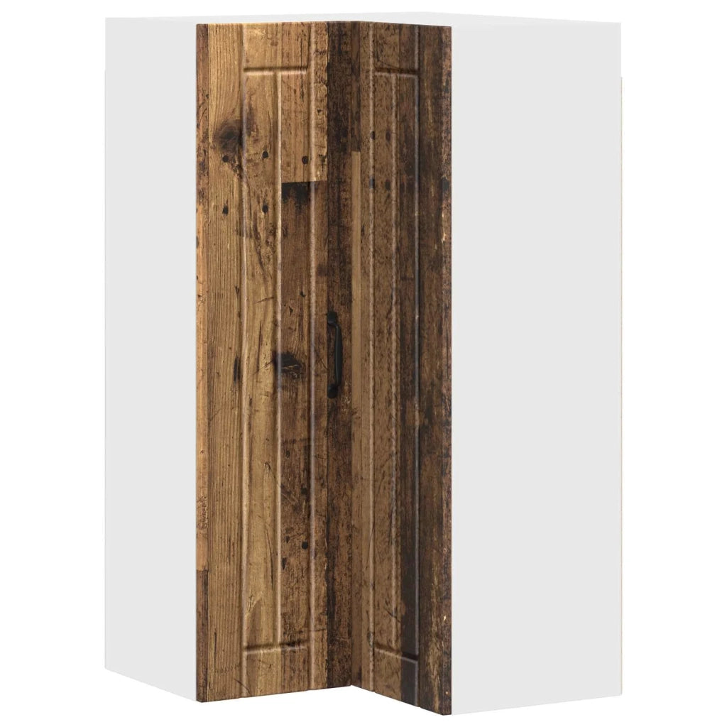 Mobile angolare per parete LUCCA Legno antico 57 x 57 x 100 cm