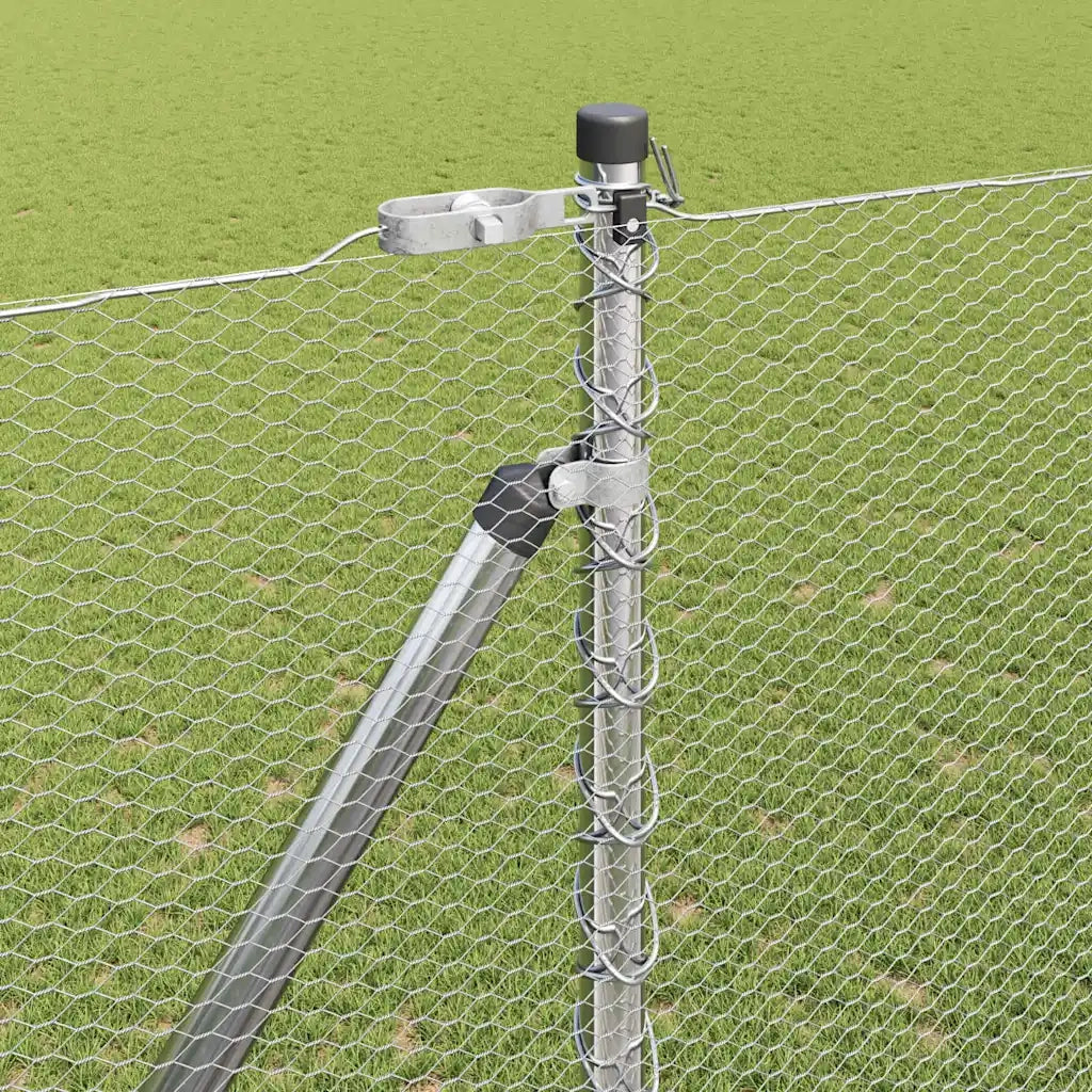 Palo della recinzione Argento 10 x 1,6 m (maglia da 13 mm)