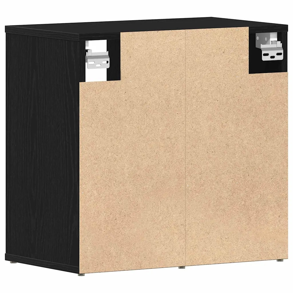 Mobile per scarpe con lo scaffale Rovere Nero 52 x 30 x 50,5 cm 862789