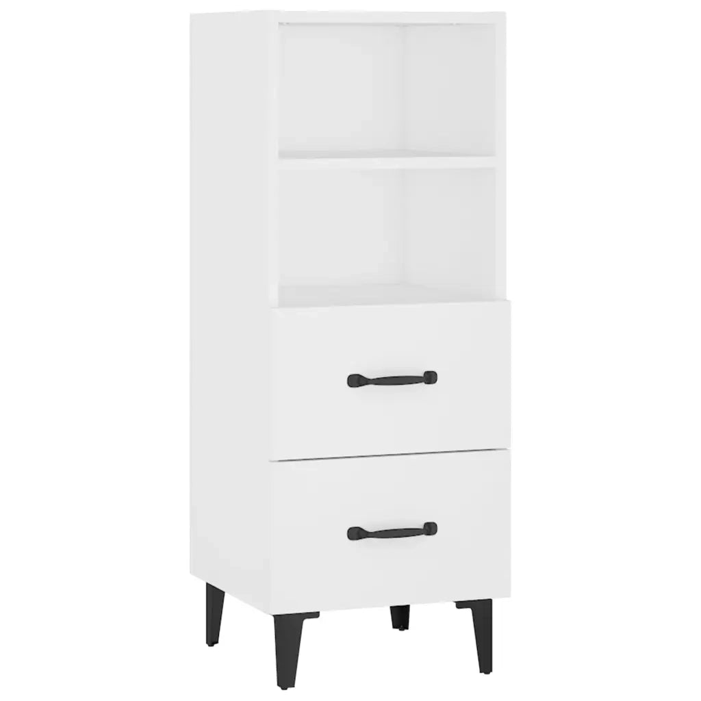 Credenza-Buffet-Armadio da cucina Bianca 34,5x34x90 cm in Legno Multistrato 168416