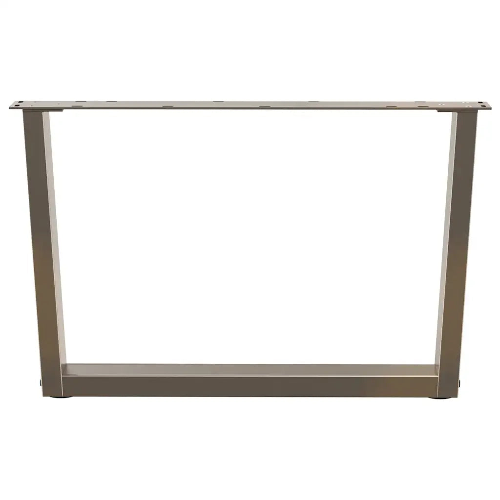 Gambe per Tavolino da Caffè a Forma di V 2 pz Acciaio Naturale 70x(42-43,3) cm Acciaio 4012639