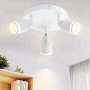 ZMH Faretto da soffitto bianchi 3 luci GU10 metallo orientabili moderni per camera letto sala pranzo senza lampadina